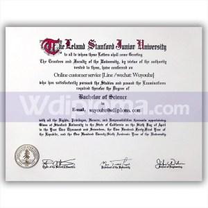 the Stanford University diploma